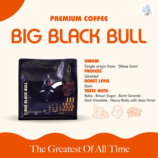 G.O.A.T. Coffee Trader Dark Roasted Coffee Big Black Bull